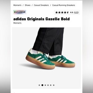 Sold out Adidas Gazelle Bold Sneakers. Brand New with Tags.